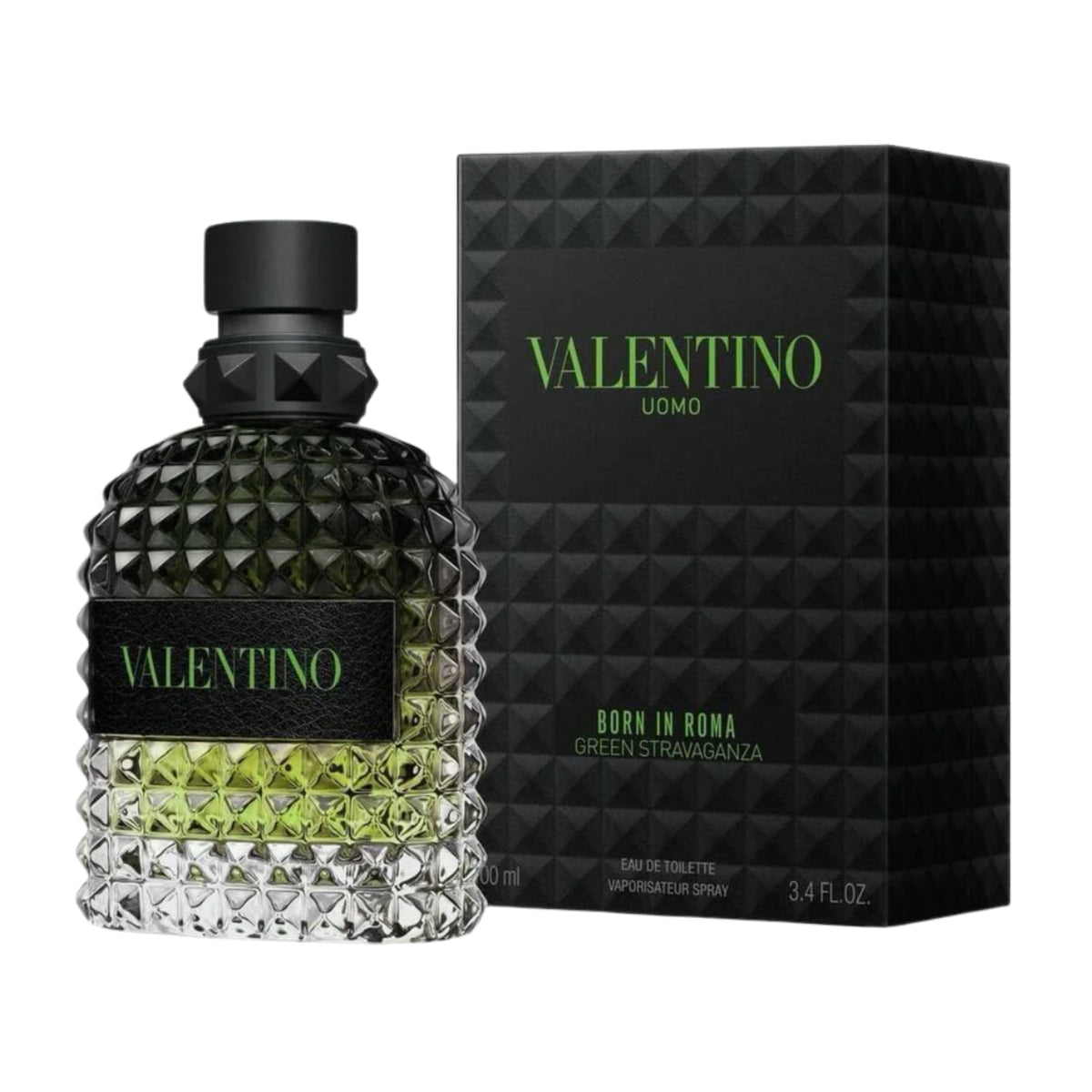 Valentino Uomo Born In Roma Green Stravaganza Mens EDT Spray 3.4oz/100ml