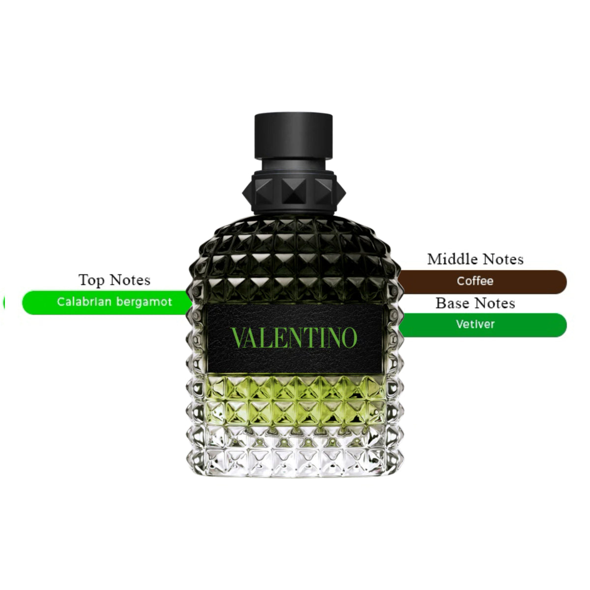 Valentino Uomo Born In Roma Green Stravaganza Mens EDT Spray 3.4oz/100ml