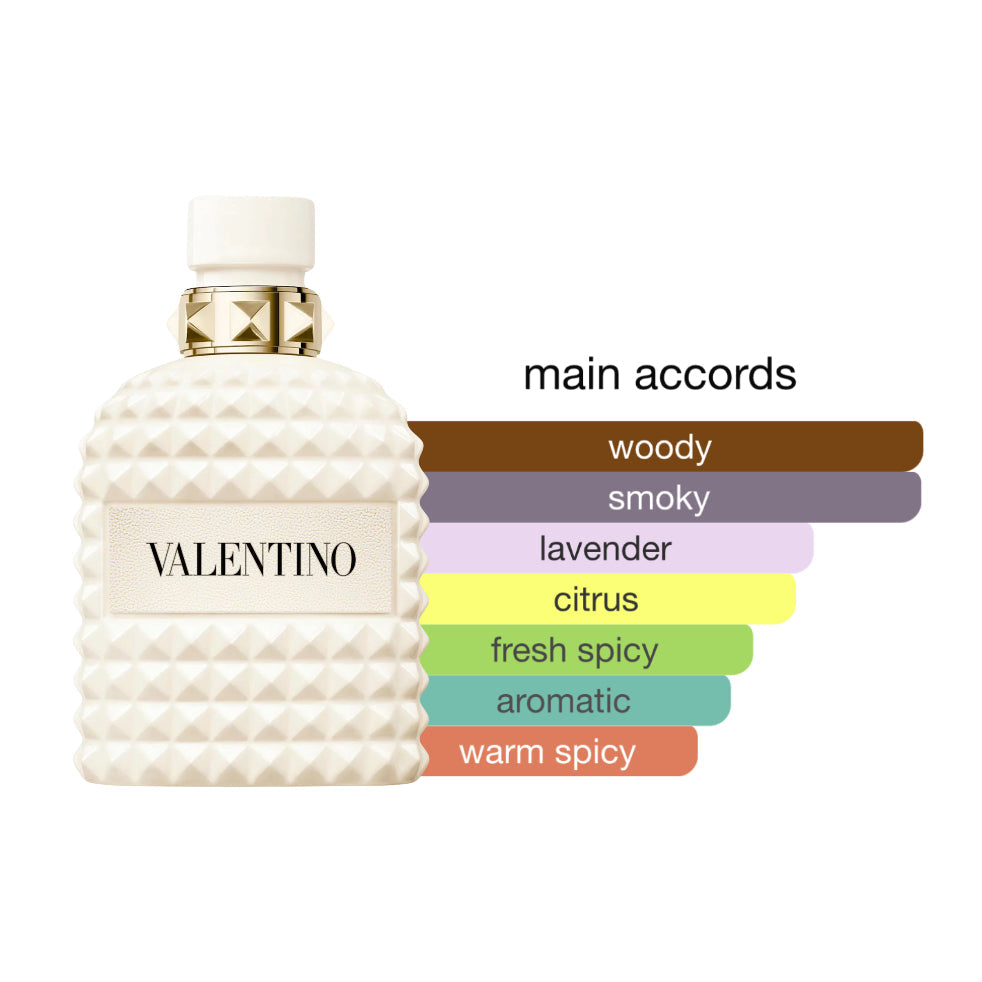Valentino Uomo Born In Roma Ivory Mens EDT Spray 3.4oz/100ml